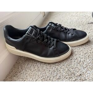 Balmain Black white calfskin Leather Platform Sneakers men’s Size 7 US 40‎ EU